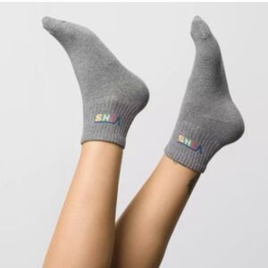 Women’s Grey Half Crew Socks